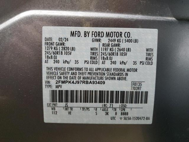 Photo 14 from auction – 2024 FORD EDGE SEL with VIN 2FMPK4J97RBA93409