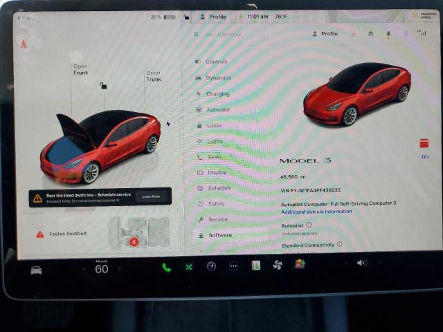 Photo 9 from auction – 2023 TESLA MODEL 3 with VIN 5YJ3E1EA4PF439235