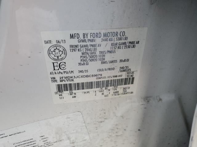 Photo 14 from auction – 2013 FORD EDGE SEL with VIN 2FMDK3JCXDBC59679