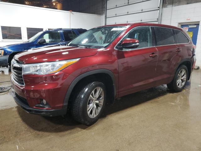TOYOTA HIGHLANDER 2015 مع رقم تعريف المركبة 5TDBKRFH0FS192868 - صورة من المزاد
