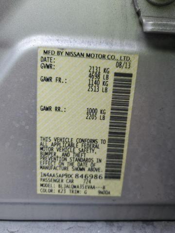 Photo 10 from auction – 2013 NISSAN MAXIMA S with VIN 1N4AA5AP9DC846986