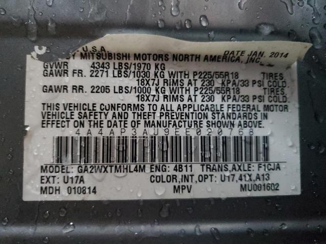 Photo 14 from auction – 2014 MITSUBISHI OUTLANDER with VIN 4A4AP3AU9EE020768