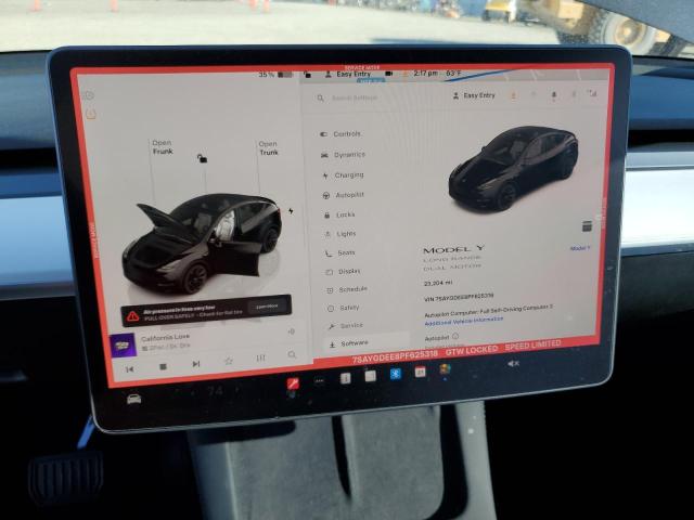 Photo 9 from auction – 2023 TESLA MODEL Y with VIN 7SAYGDEE8PF625318