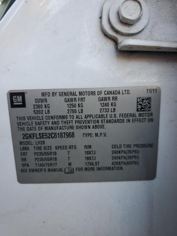 Photo 14 from auction – 2012 GMC TERRAIN SL with VIN 2GKFLSE52C6187968