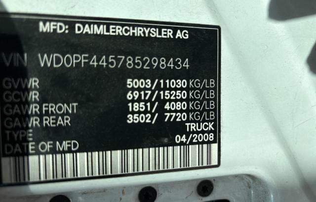 Photo 10 from auction – 2008 DODGE SPRINTER 3 with VIN WD0PF445785298434