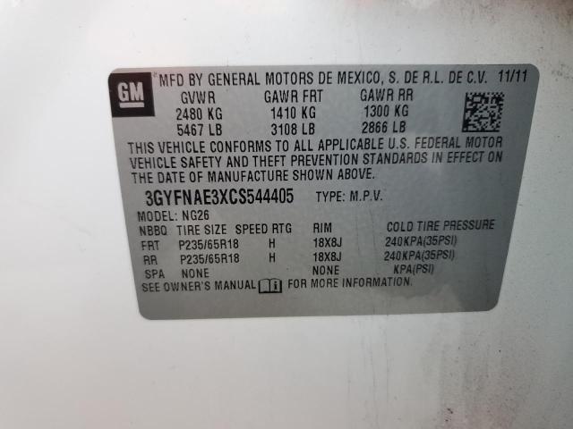 Photo 14 from auction – 2012 CADILLAC SRX LUXURY with VIN 3GYFNAE3XCS544405