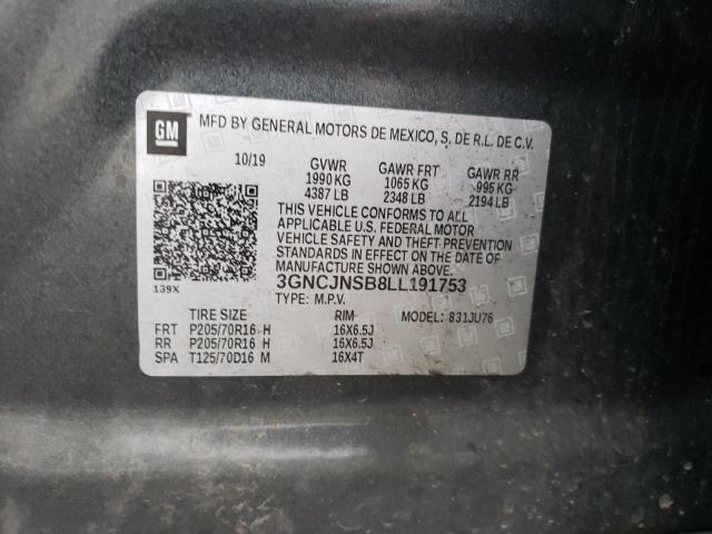 Photo 14 from auction – 2020 CHEVROLET TRAX LS with VIN 3GNCJNSB8LL191753