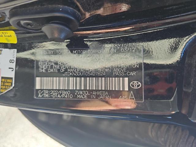 Photo 10 from auction – 2012 TOYOTA PRIUS with VIN JTDKN3DU1C5427624