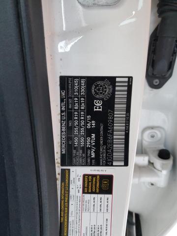 Photo 14 from auction – 2015 MERCEDES-BENZ ML 350 BLU with VIN 4JGDA2EB6FA609807