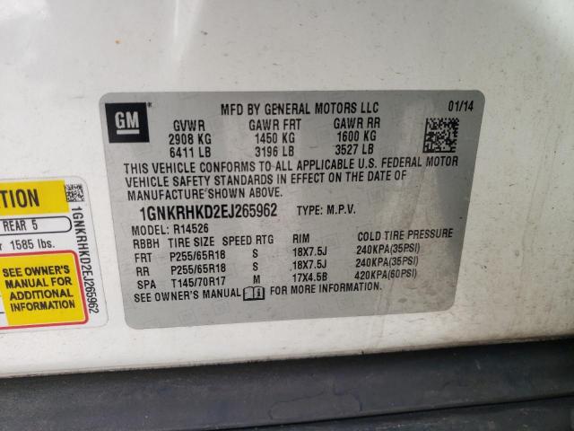 Photo 14 from auction – 2014 CHEVROLET TRAVERSE L with VIN 1GNKRHKD2EJ265962
