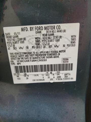 Photo 14 from auction – 2011 FORD ESCAPE LIM with VIN 1FMCU0E72BKC50222