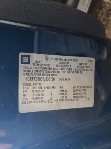 Photo 14 from auction – 2007 GMC YUKON DENA with VIN 1GKFK63837J335786