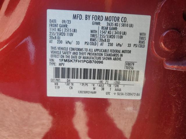 Photo 14 from auction – 2023 FORD EXPLORER L with VIN 1FMSK7FH1PGB70096