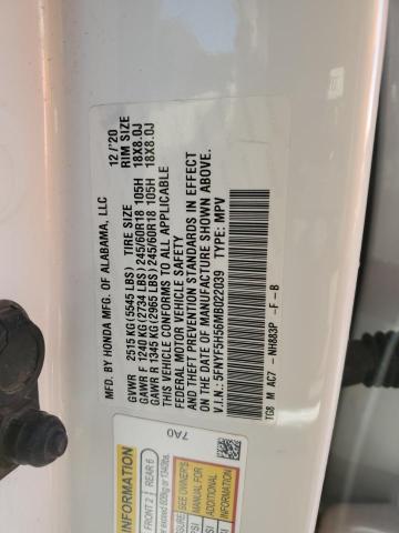 Photo 14 from auction – 2021 HONDA PILOT EXL with VIN 5FNYF5H56MB022039