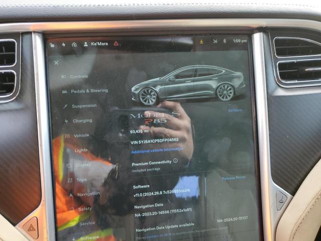 Photo 9 from auction – 2013 TESLA MODEL S with VIN 5YJSA1CP5DFP04562