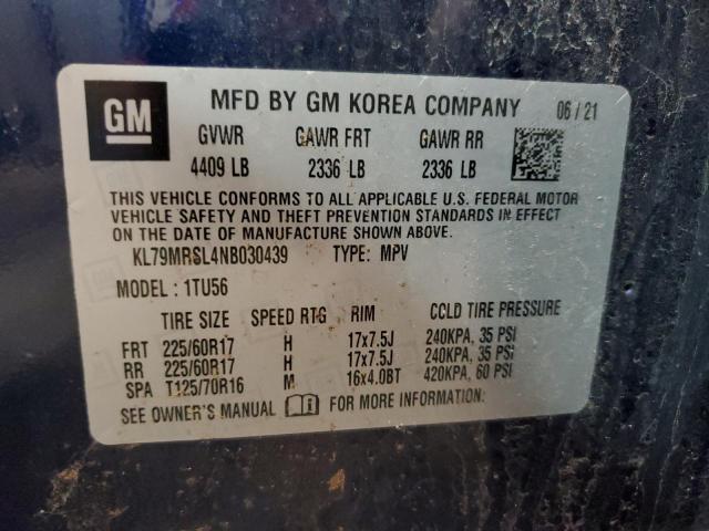 Photo 14 from auction – 2022 CHEVROLET TRAILBLAZE with VIN KL79MRSL4NB030439