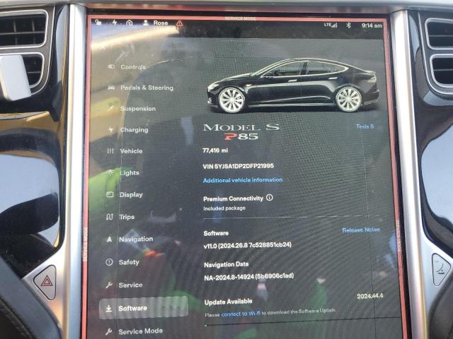 Photo 9 from auction – 2013 TESLA MODEL S with VIN 5YJSA1DP2DFP21995
