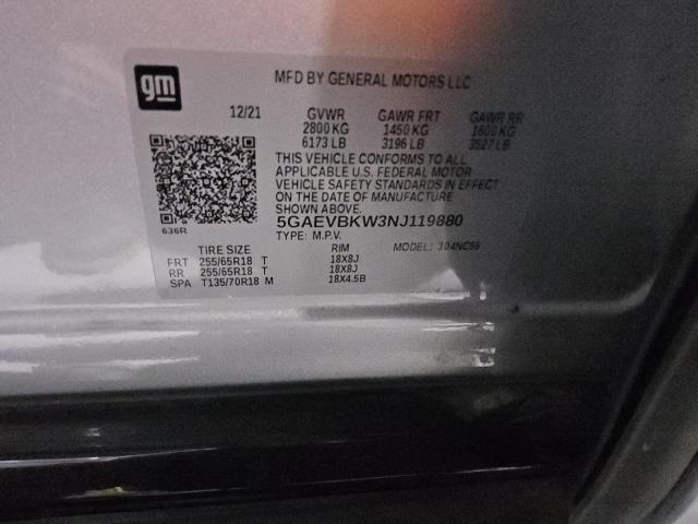 Photo 14 from auction – 2022 BUICK ENCLAVE PR with VIN 5GAEVBKW3NJ119880