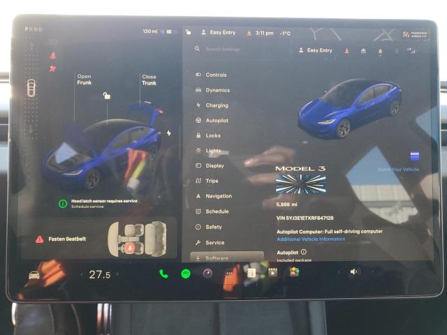 Photo 9 from auction – 2024 TESLA MODEL 3 with VIN 5YJ3E1ETXRF847128