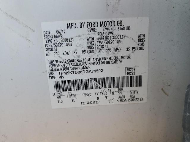 Photo 14 from auction – 2013 FORD EXPLORER X with VIN 1FM5K7D88DGA79502