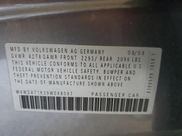 Photo 14 from auction – 2009 VOLKSWAGEN RABBIT with VIN WVWDA71K39W068097