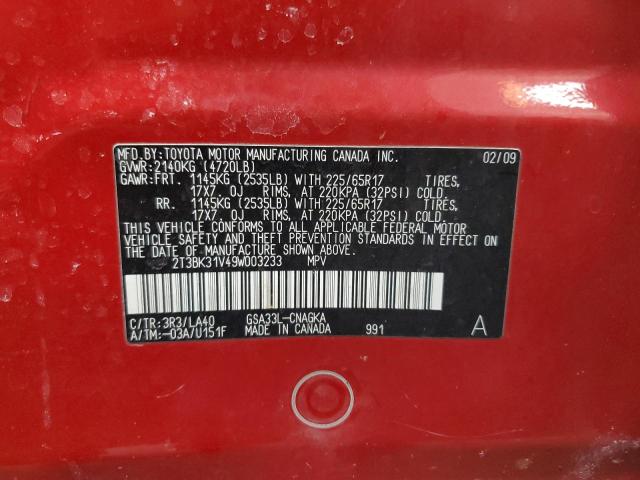 Photo 14 from auction – 2009 TOYOTA RAV4 LIMIT with VIN 2T3BK31V49W003233
