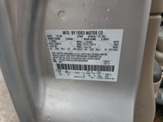 Photo 14 from auction – 2010 FORD ESCAPE HYB with VIN 1FMCU5K37AKB52655