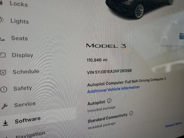 Photo 9 from auction – 2022 TESLA MODEL 3 with VIN 5YJ3E1EA3NF291298