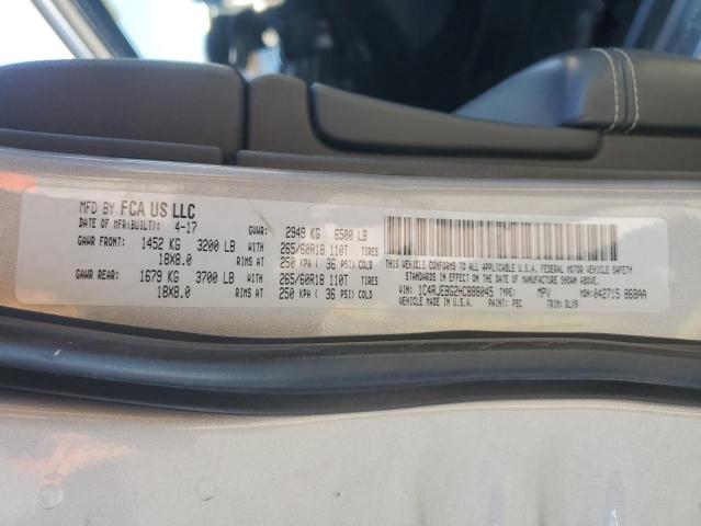 Photo 14 from auction – 2017 JEEP GRAND CHER with VIN 1C4RJEBG2HC888045
