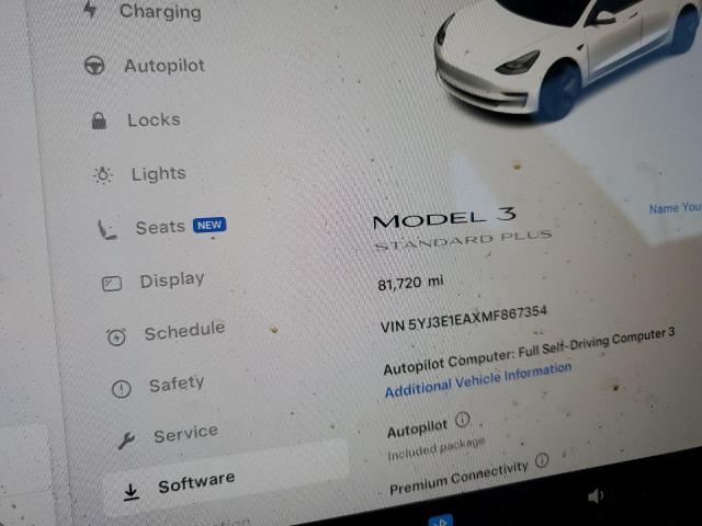 Photo 9 from auction – 2021 TESLA MODEL 3 with VIN 5YJ3E1EAXMF867354