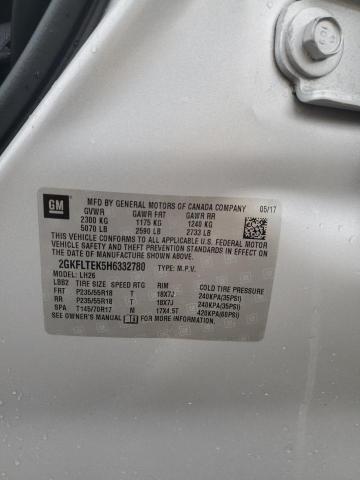 Photo 14 from auction – 2017 GMC TERRAIN SL with VIN 2GKFLTEK5H6332780