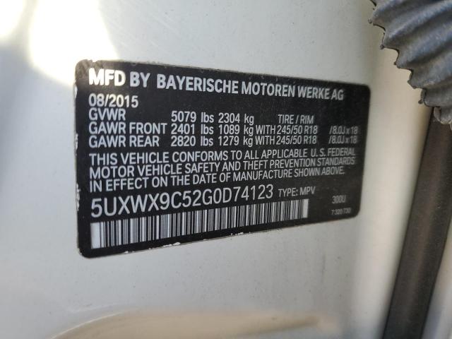 Photo 14 from auction – 2016 BMW X3 XDRIVE2 with VIN 5UXWX9C52G0D74123
