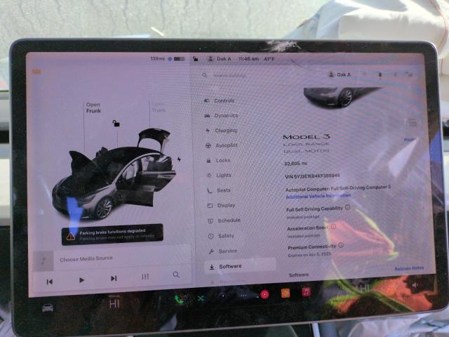 Photo 9 from auction – 2019 TESLA MODEL 3 with VIN 5YJ3E1EB4KF365946