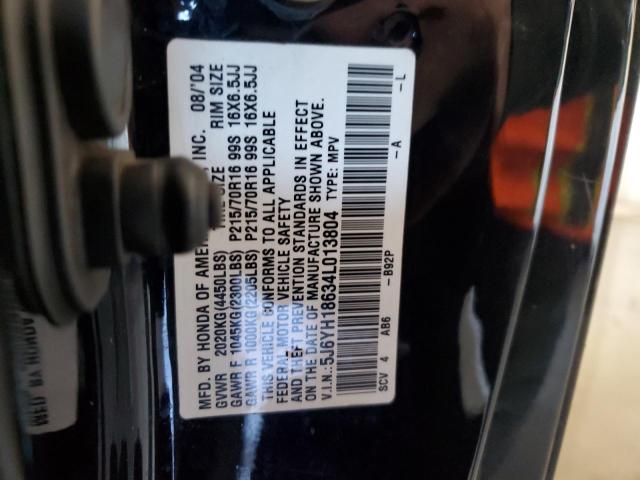 Photo 14 from auction – 2004 HONDA ELEMENT EX with VIN 5J6YH18634L013804