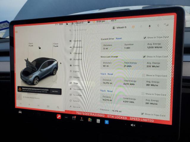 Photo 9 from auction – 2024 TESLA MODEL Y with VIN 7SAYGDEE1RA235662