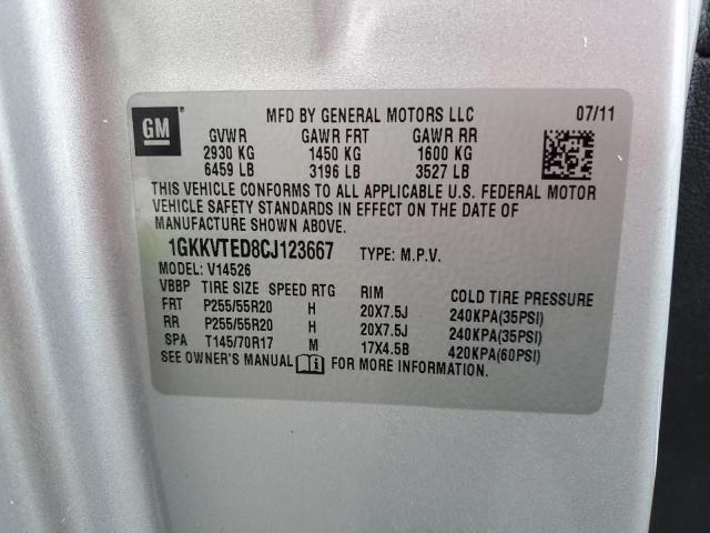 Photo 14 from auction – 2012 GMC ACADIA DEN with VIN 1GKKVTED8CJ123667