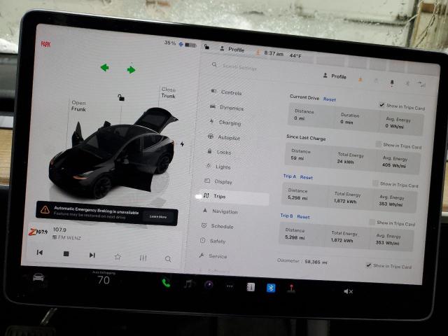 Photo 9 from auction – 2022 TESLA MODEL Y with VIN 7SAYGDEE6NF480292