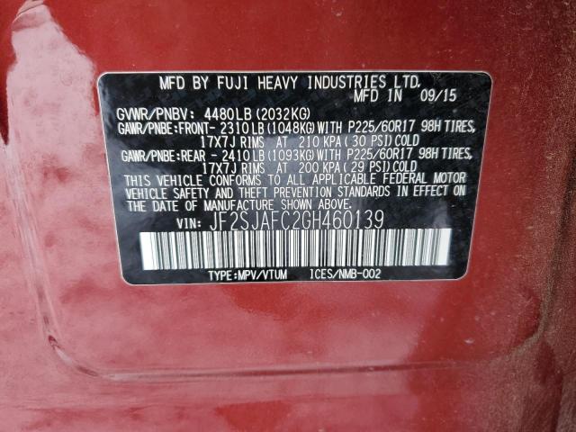 Photo 14 from auction – 2016 SUBARU FORESTER 2 with VIN JF2SJAFC2GH460139