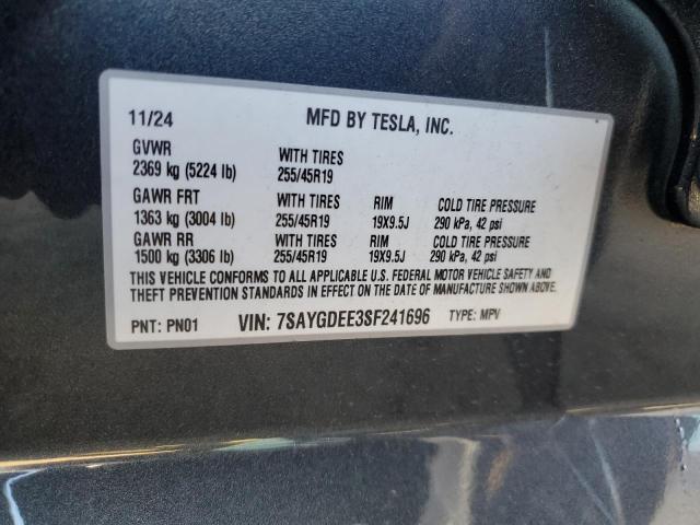 Photo 14 from auction – 2025 TESLA MODEL Y with VIN 7SAYGDEE3SF241696