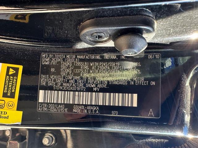 Photo 10 from auction – 2010 TOYOTA HIGHLANDER with VIN 5TDYK3EH2AS018172