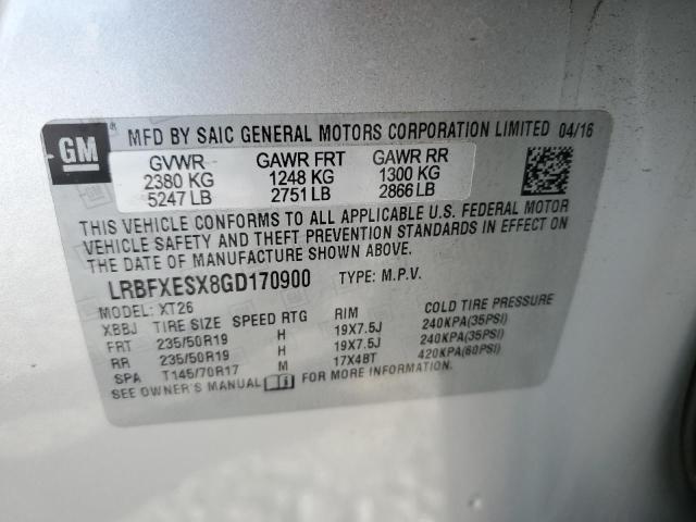 Photo 14 from auction – 2016 BUICK ENVISION P with VIN LRBFXESX8GD170900