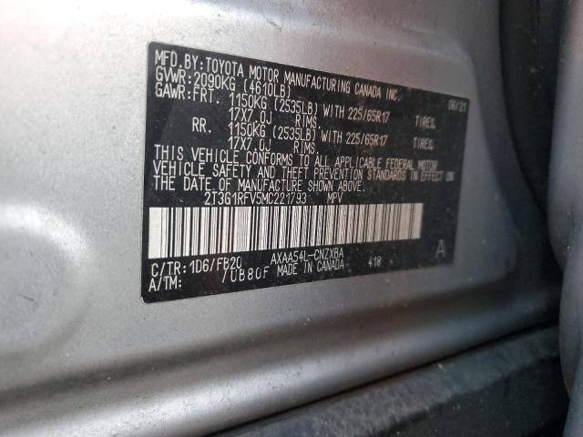 Photo 14 from auction – 2021 TOYOTA RAV4 LE with VIN 2T3G1RFV5MC221793