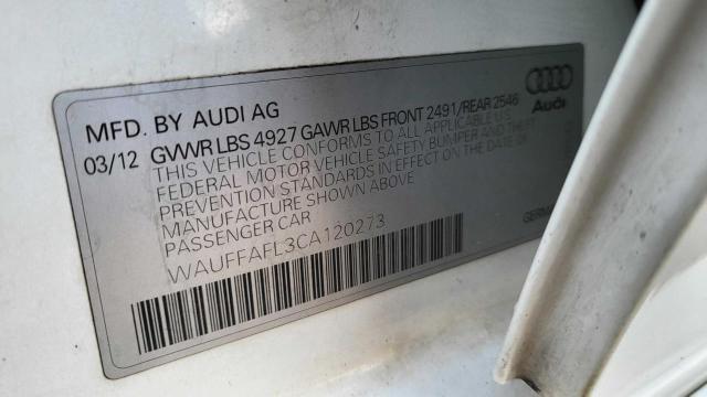 Photo 10 from auction – 2012 AUDI A4 PREMIUM with VIN WAUFFAFL3CA120273