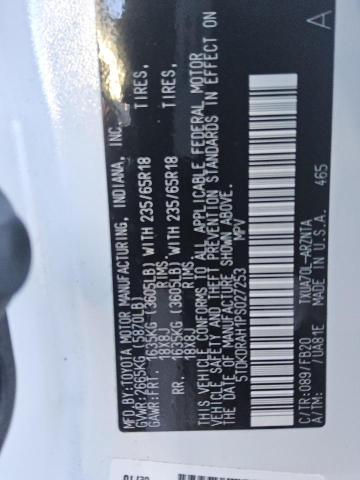 Фото 14 с аукциона – 2023 TOYOTA HIGHLANDER с VIN 5TDKDRAH1PS027253