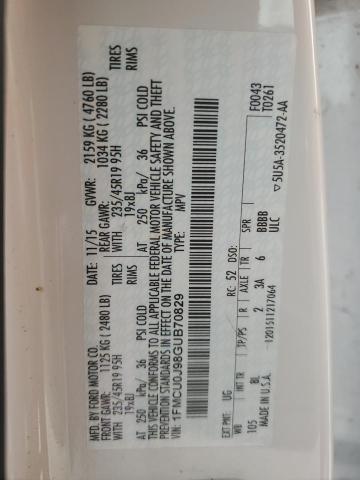 Photo 14 from auction – 2016 FORD ESCAPE TIT with VIN 1FMCU0J98GUB70829