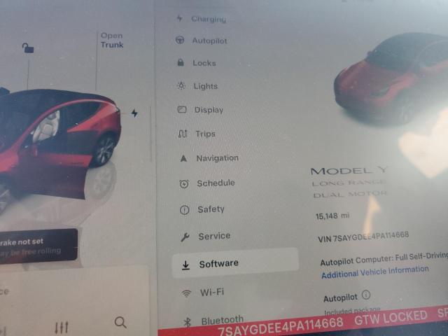 Photo 9 from auction – 2023 TESLA MODEL Y with VIN 7SAYGDEE4PA114668