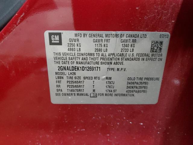 Photo 14 from auction – 2013 CHEVROLET EQUINOX LT with VIN 2GNALDEK1D1269171