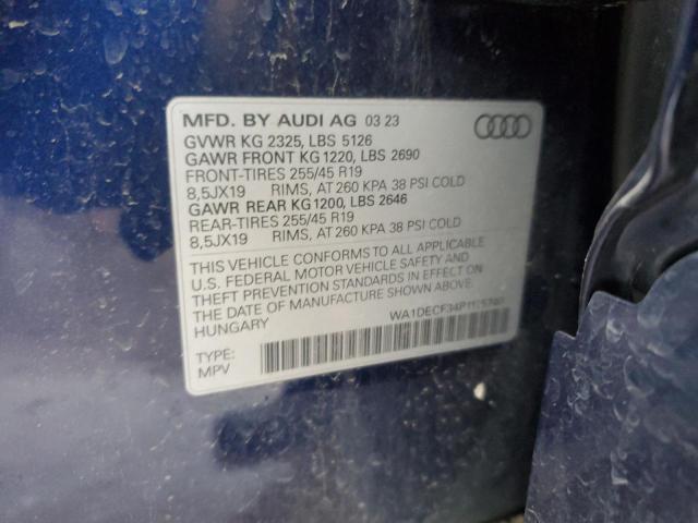 Photo 14 from auction – 2023 AUDI Q3 PREMIUM with VIN WA1DECF34P1115740
