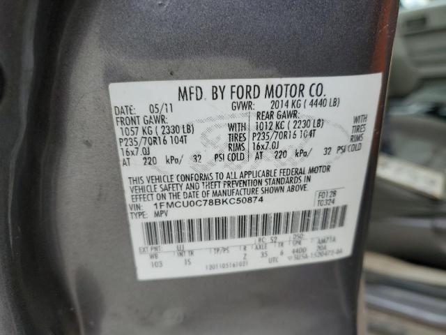 Photo 14 from auction – 2011 FORD ESCAPE XLS with VIN 1FMCU0C78BKC50874