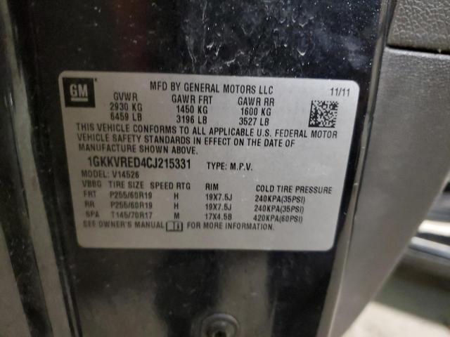 Photo 14 from auction – 2012 GMC ACADIA SLT with VIN 1GKKVRED4CJ215331